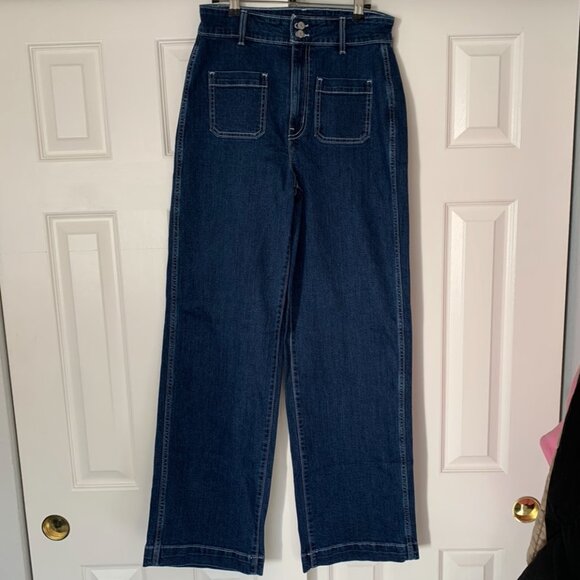 Old Navy Extra High-Waisted Sky-Hi Mariner Wide-Leg Jeans 6T NWOT - Picture 2 of 5
